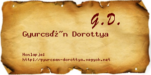 Gyurcsán Dorottya névjegykártya