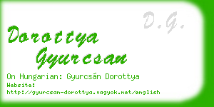dorottya gyurcsan business card